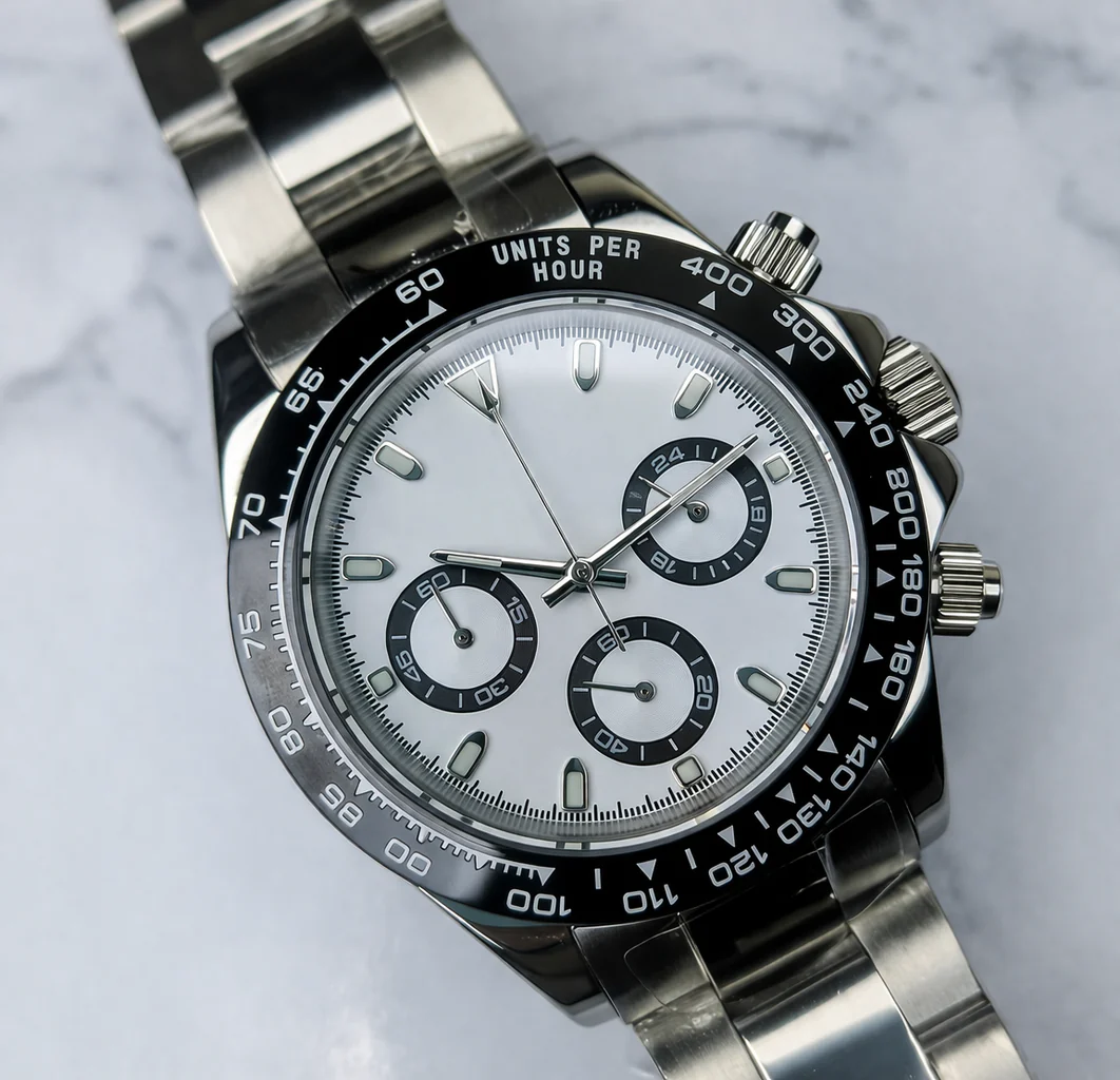 panda chronograph vk63 mod watch