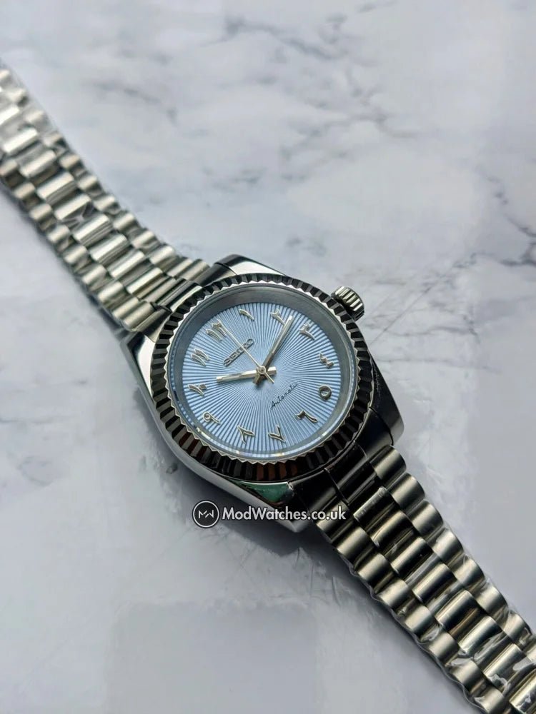 tiffany blue arabic dial datejust nh35 build tiffany blue arabic dial datejust nh35 build