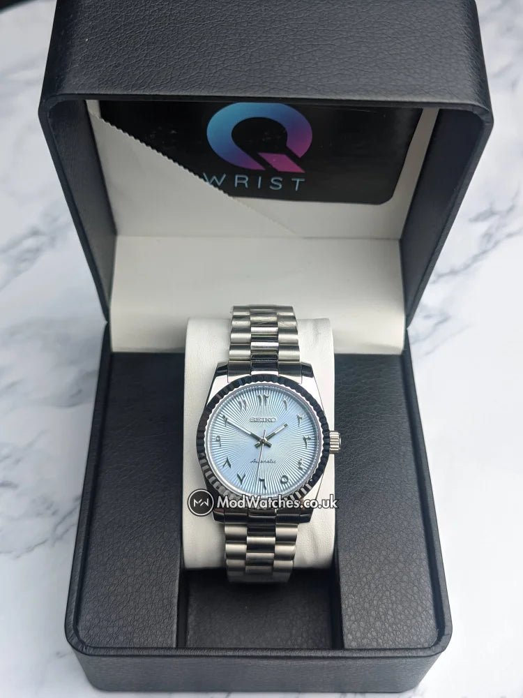 tiffany blue arabic dial datejust nh35 build tiffany blue arabic dial datejust nh35 build